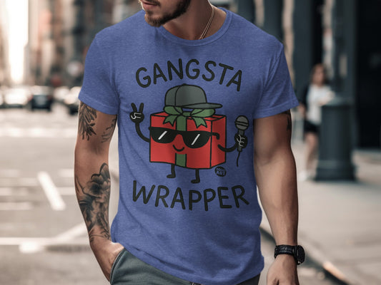 Gangsta Wrapper Funny Cool Gift T-Shirt for Men