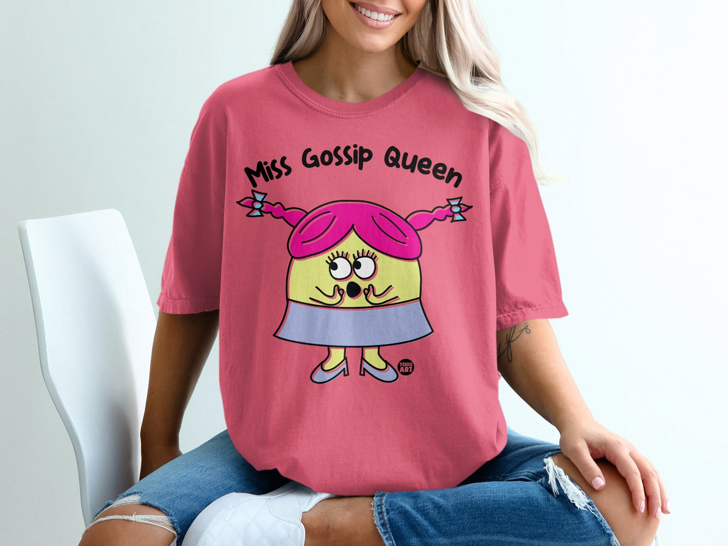 Miss Gossip Queen Pink Tee Shirt for Women
