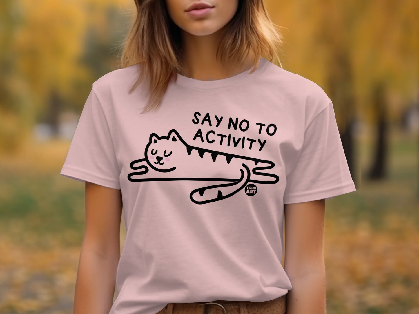 Say No To Activity Sleeping Cat Funny T-Shirt product