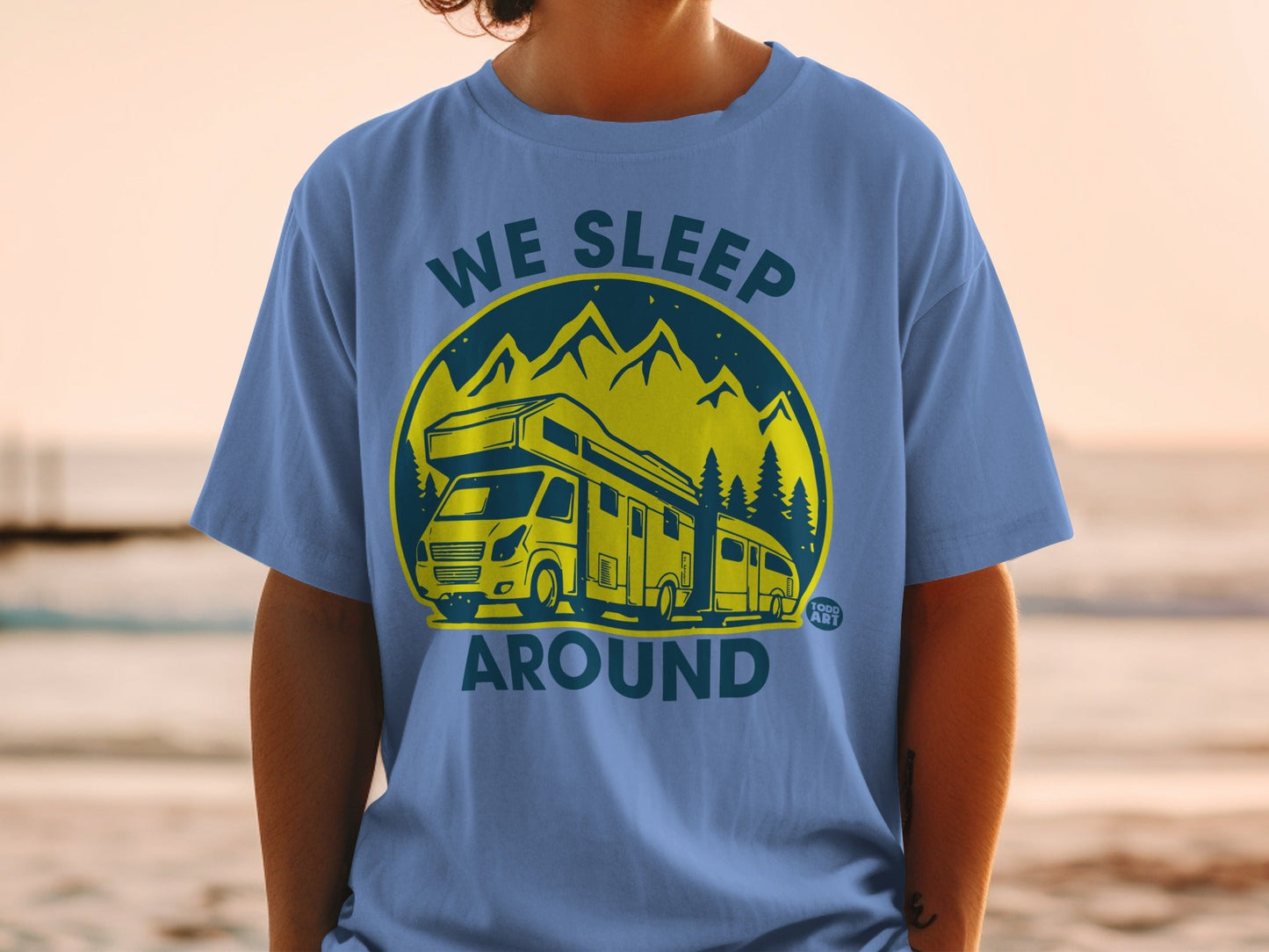 We Sleep Around RV Camper Graphic T-Shirt