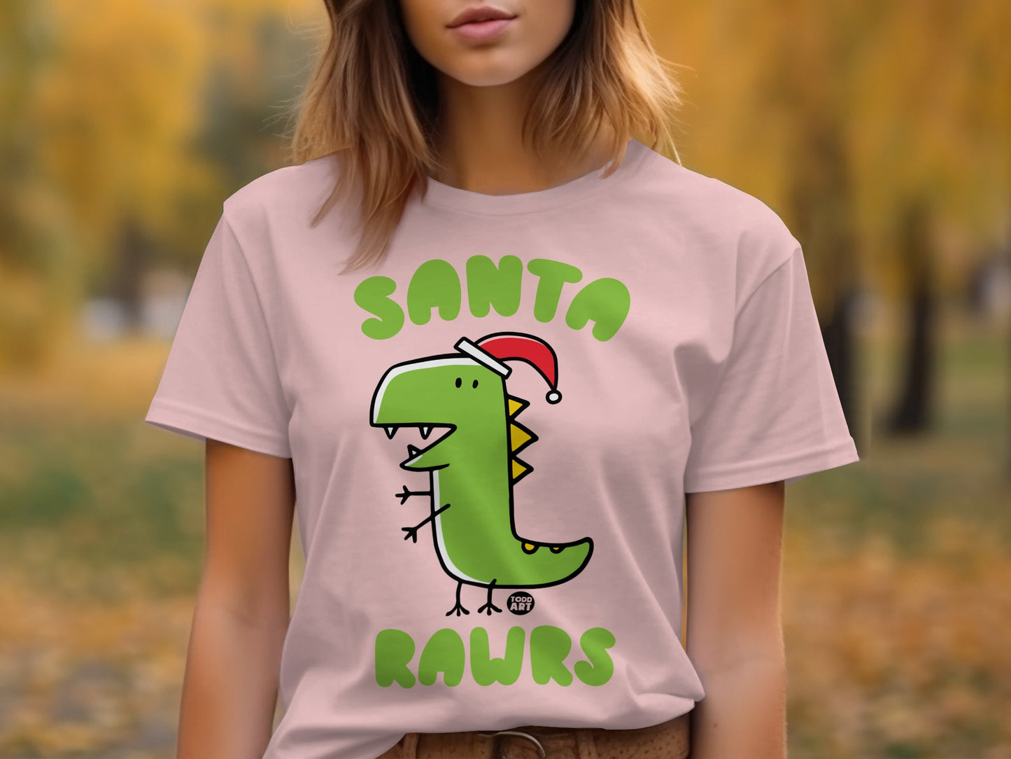 Santa Rawrs Dinosaur T-shirt for Christmas product