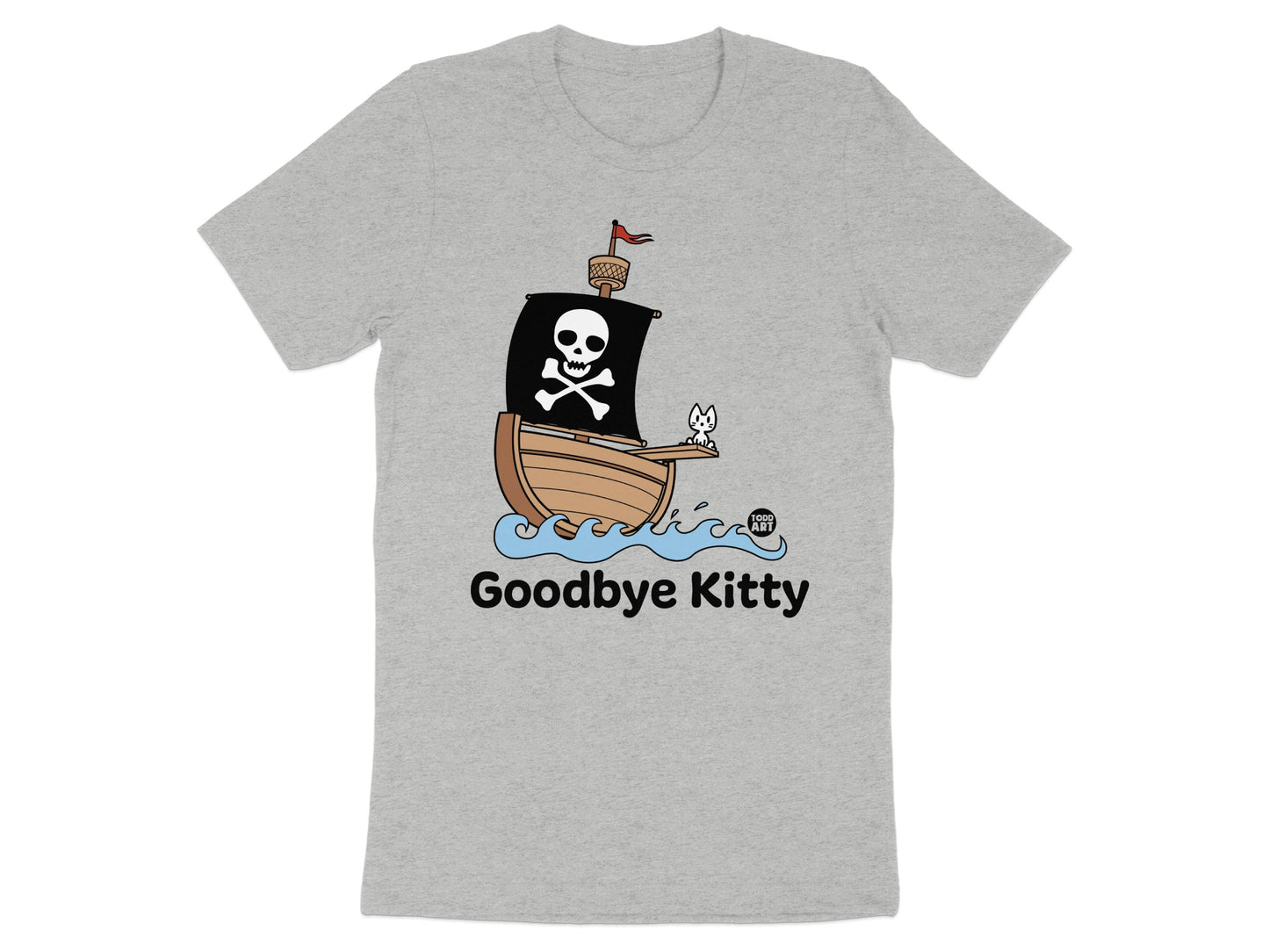 Goodbye Kitty Pirate Ship Graphic T-Shirt