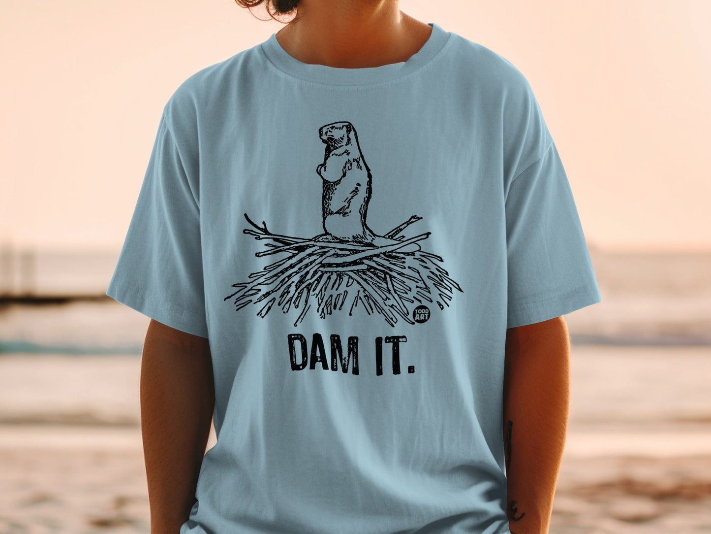 Dam It Otter Graphic Tee with Humorous Design