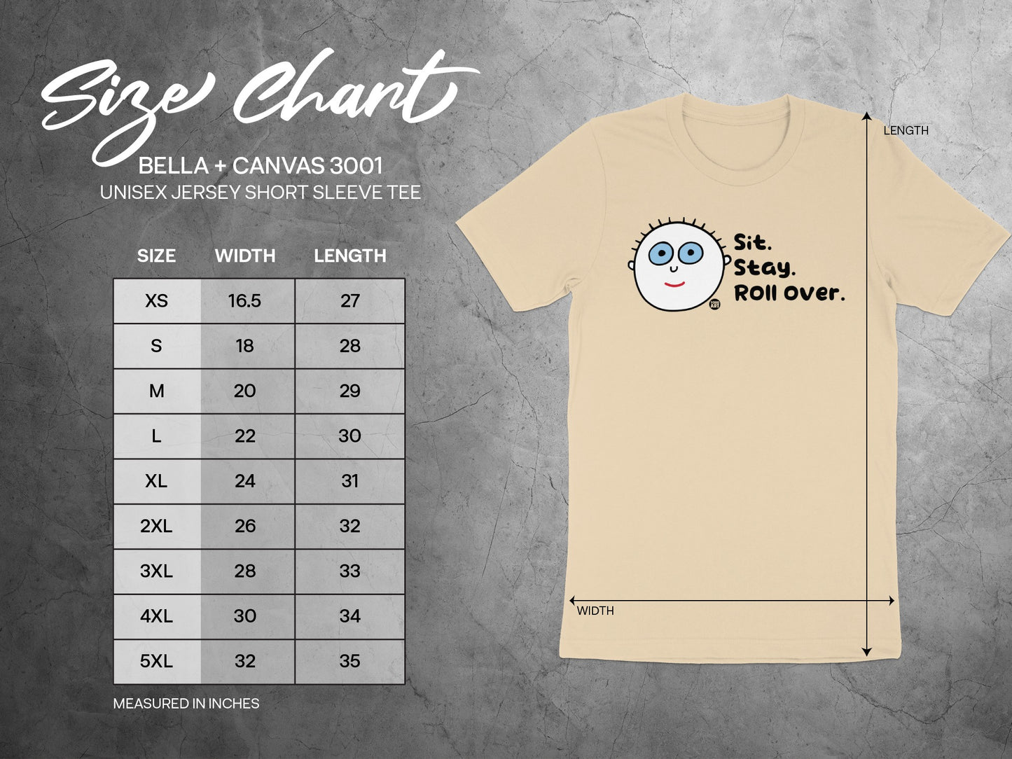 Sit Stay Roll Over Unisex Jersey Short Sleeve Tee