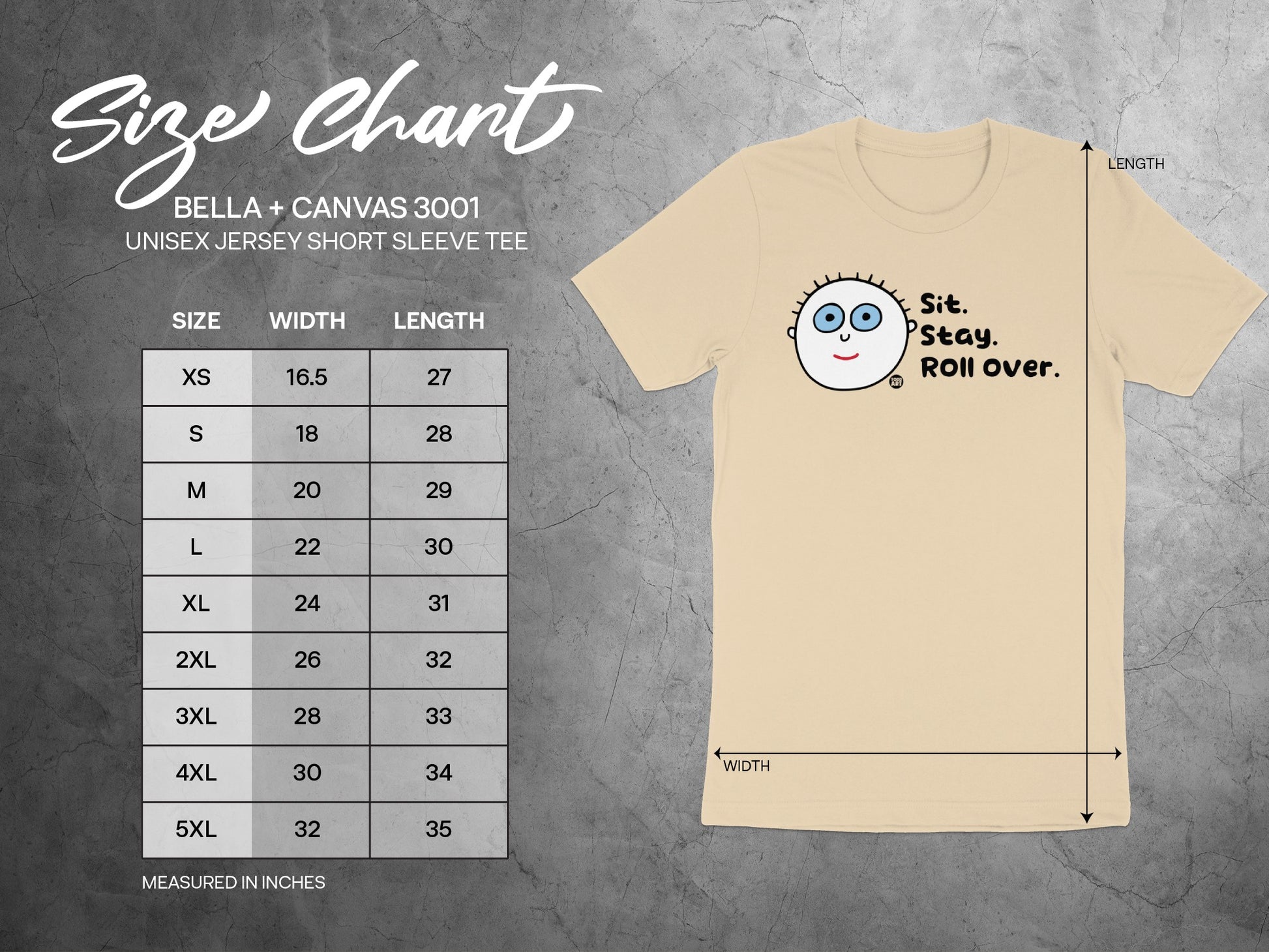 Sit Stay Roll Over Unisex Jersey Short Sleeve Tee