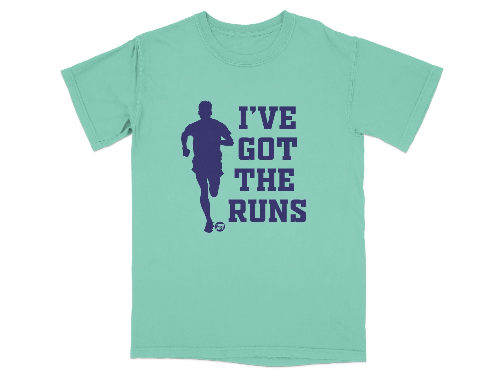 Mint Green Running Man I'VE GOT THE RUNS design product type
