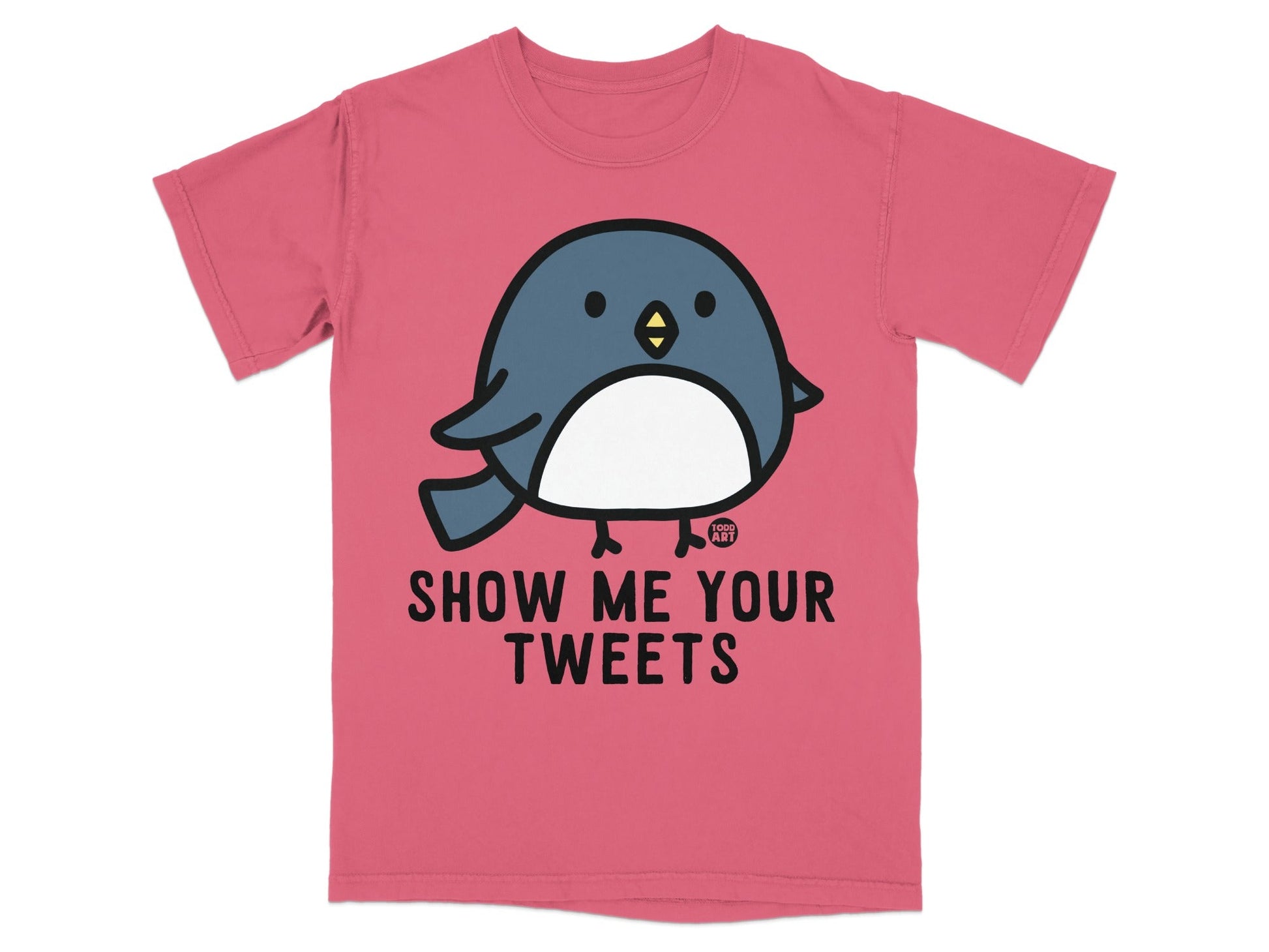 Show Me Your Tweets Cute Bird Graphic T-Shirt