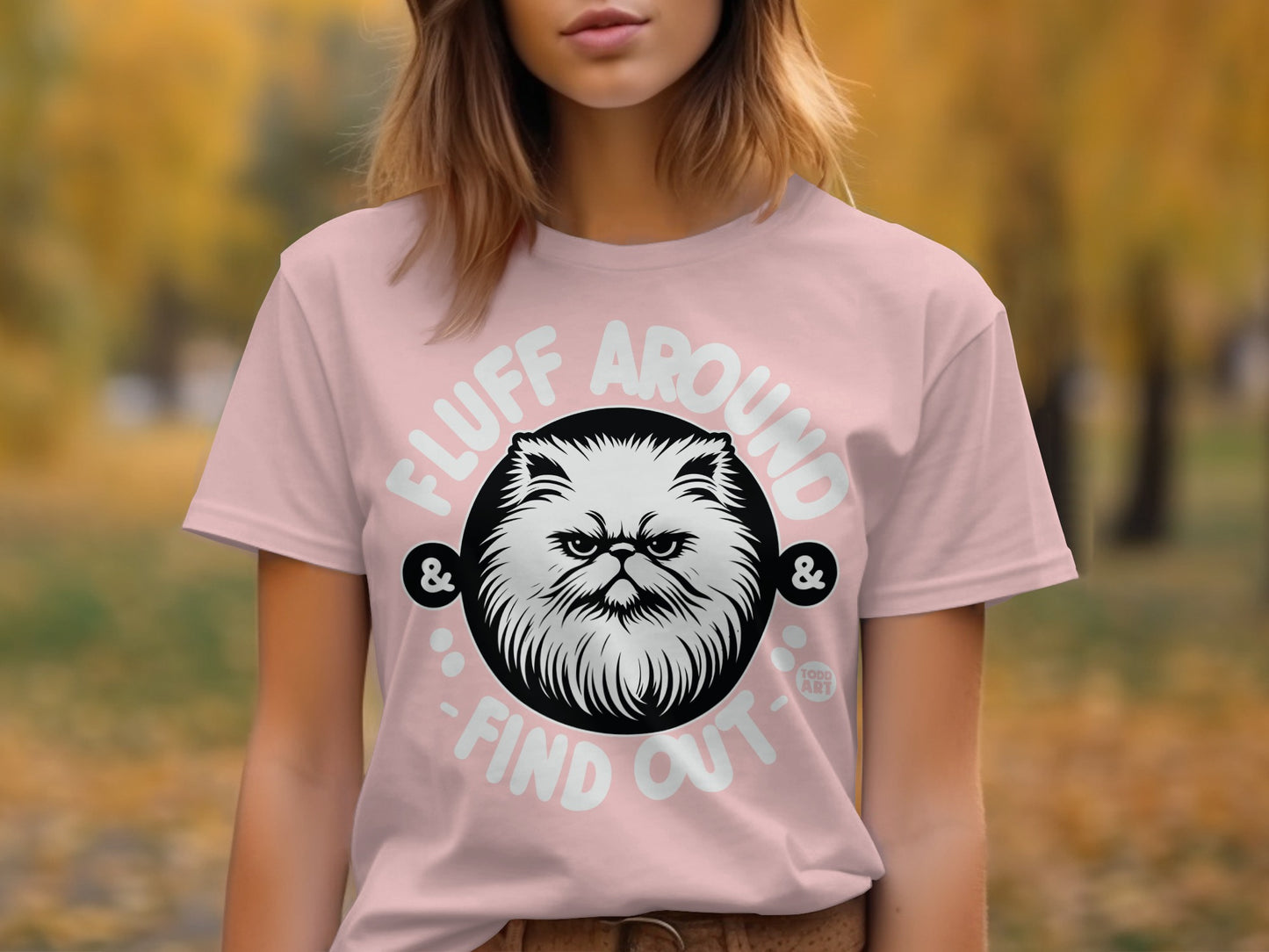 Fluff Around and Find Out Sassy Cat Graphic T-Shirt