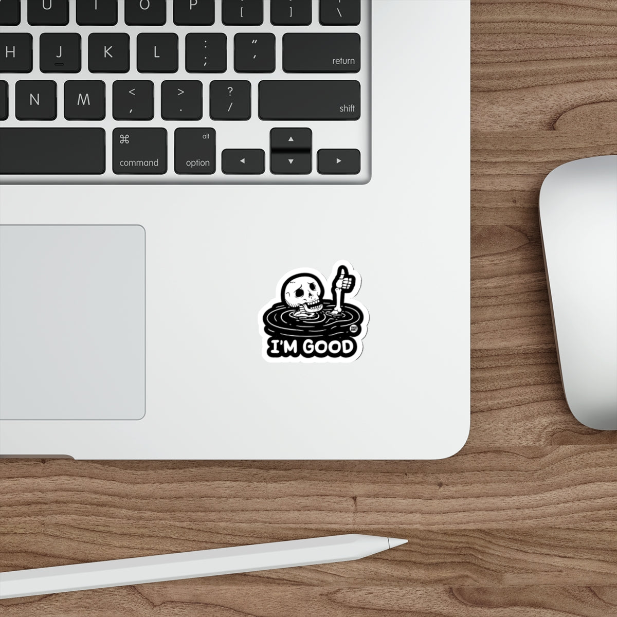 I'm Good Skeleton Thumbs Up Todd Art Design sticker