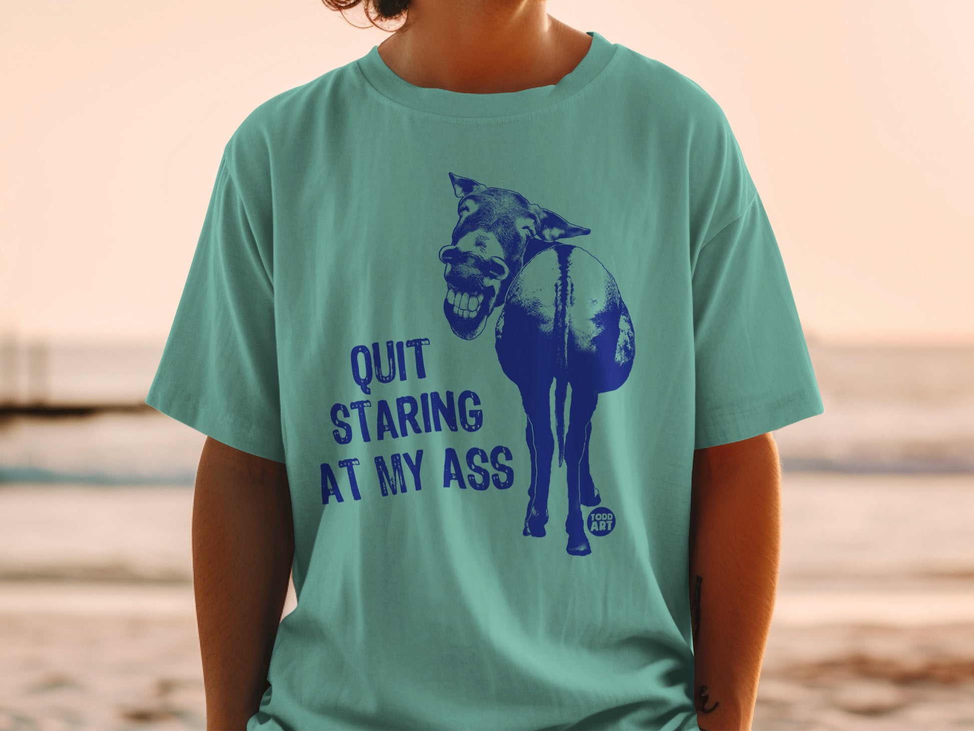Quit Staring At My Ass Funny Graphic Tee Product