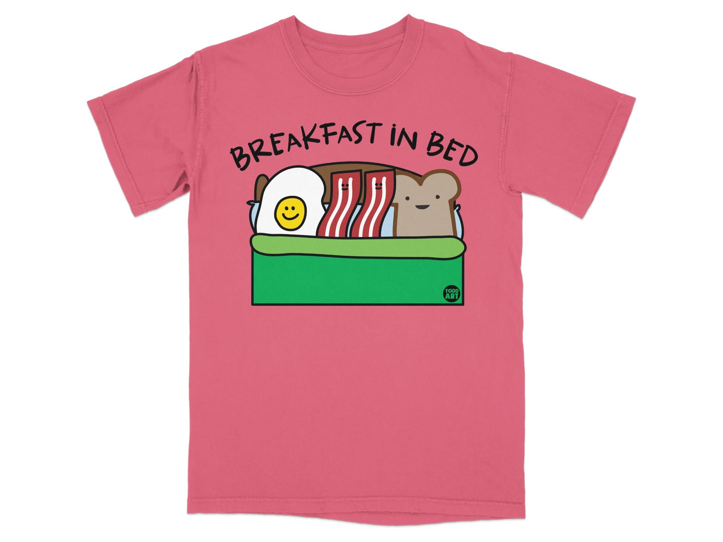 Breakfast in Bed Cute Cartoon Graphic Shirt