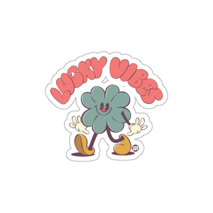 Lucky Vibes Cute Cartoon Clover sticker
