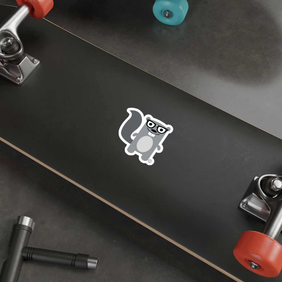 Cartoon Skunk Character Sticker for Skateboard Decor