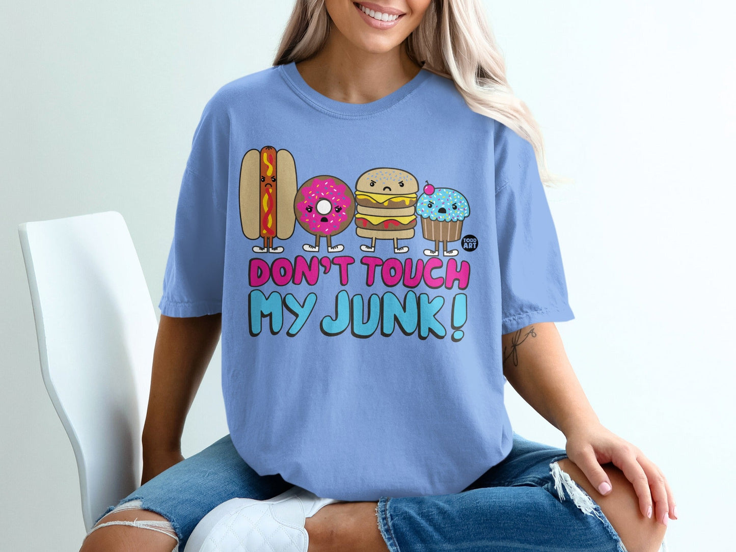 Funny Don't Touch My Junk Graphic Tee Shirt