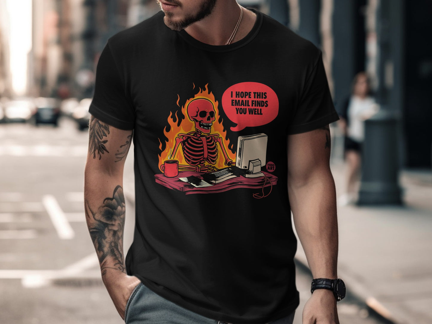 I Hope This Email Finds You Well Skeleton T-shirt