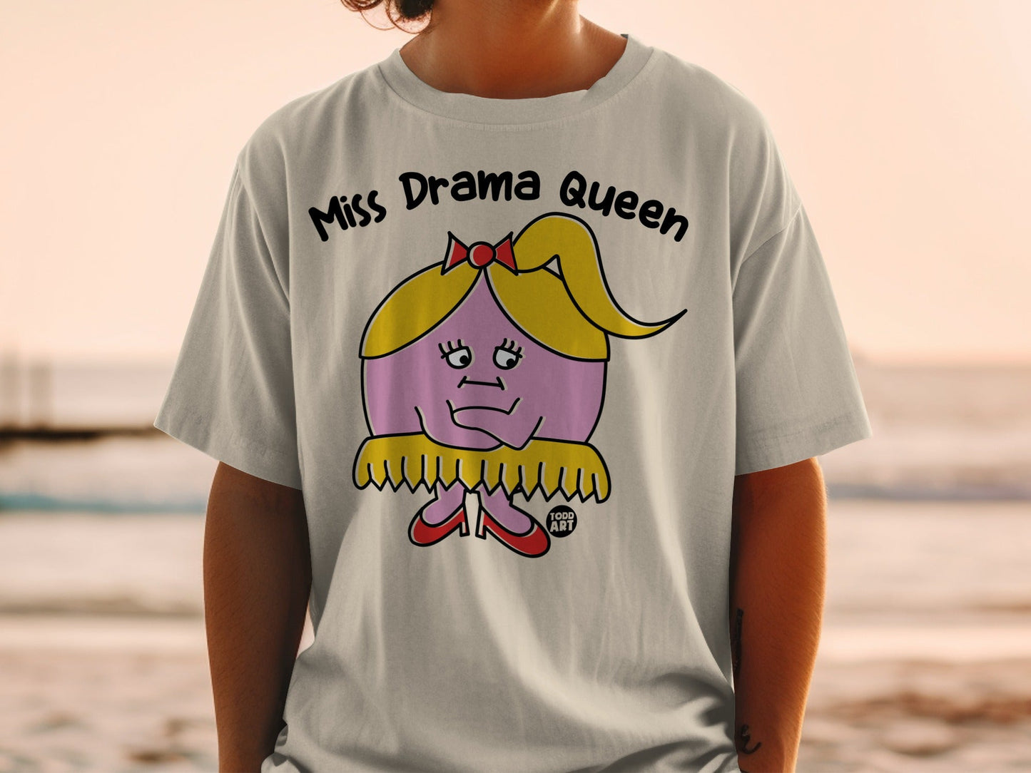 Miss Drama Queen Graphic Tee Todd Art T-shirt