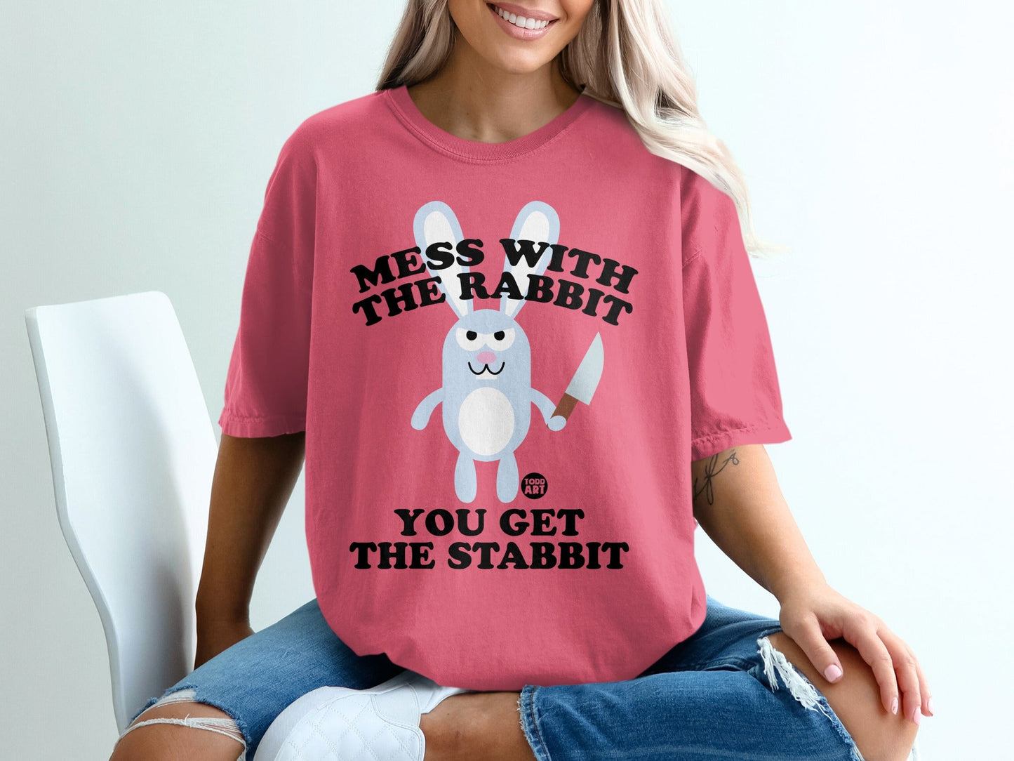 Mess With The Rabbit You Get The Stabbit T-shirt