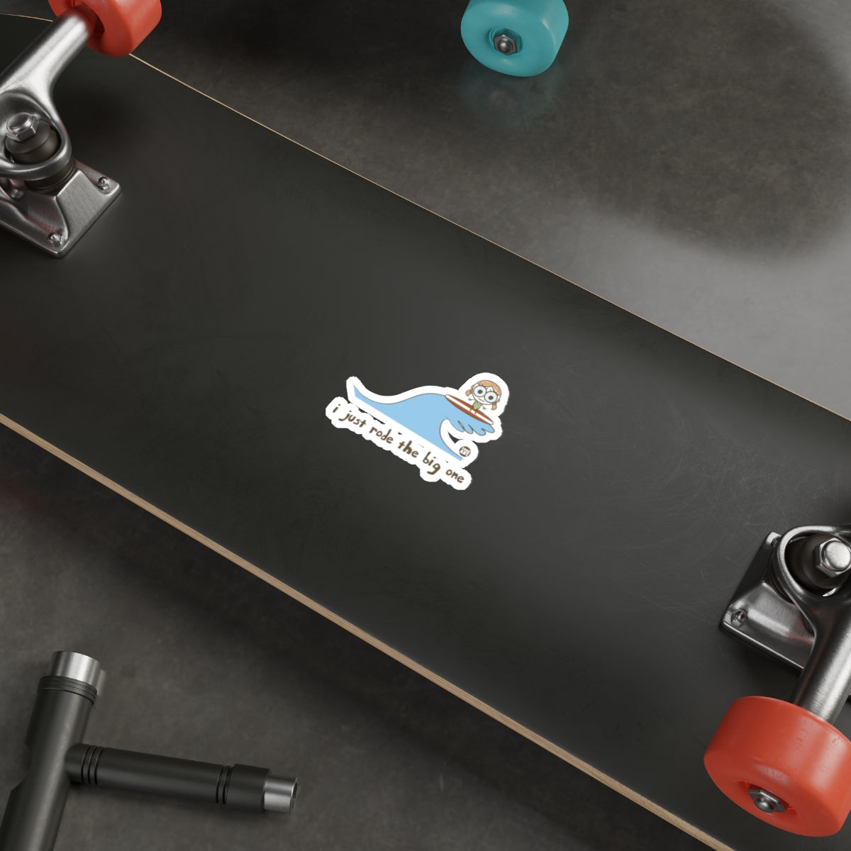 Funny Cartoon Sticker on Skateboard Deck for Decor