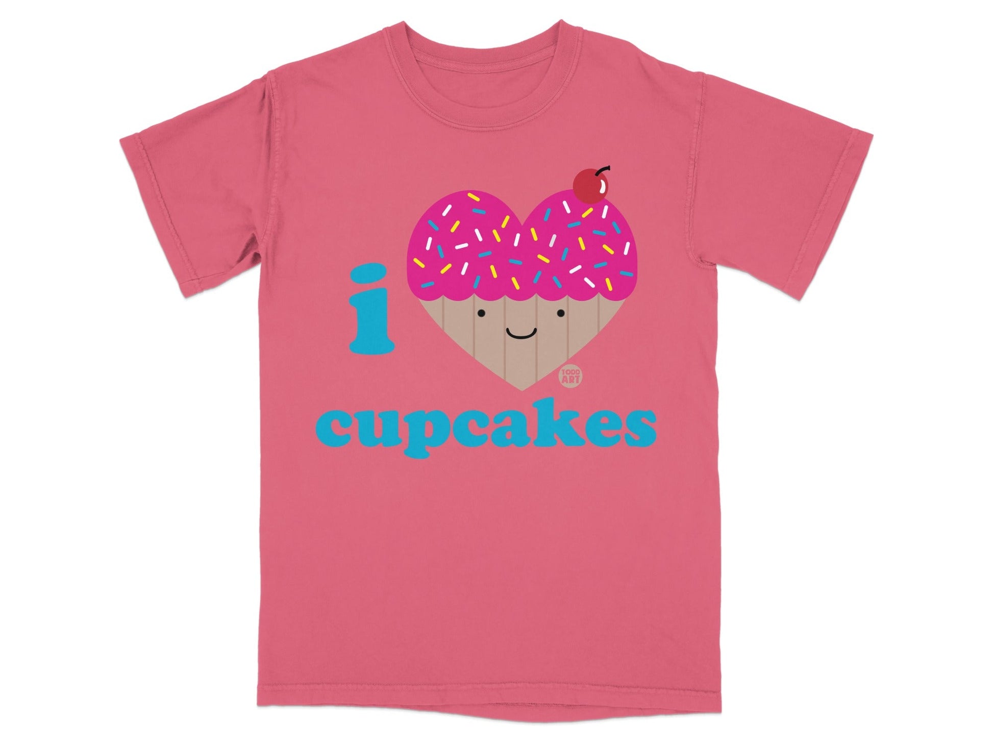 I Heart Cupcakes Cute Graphic Tee Shirt
