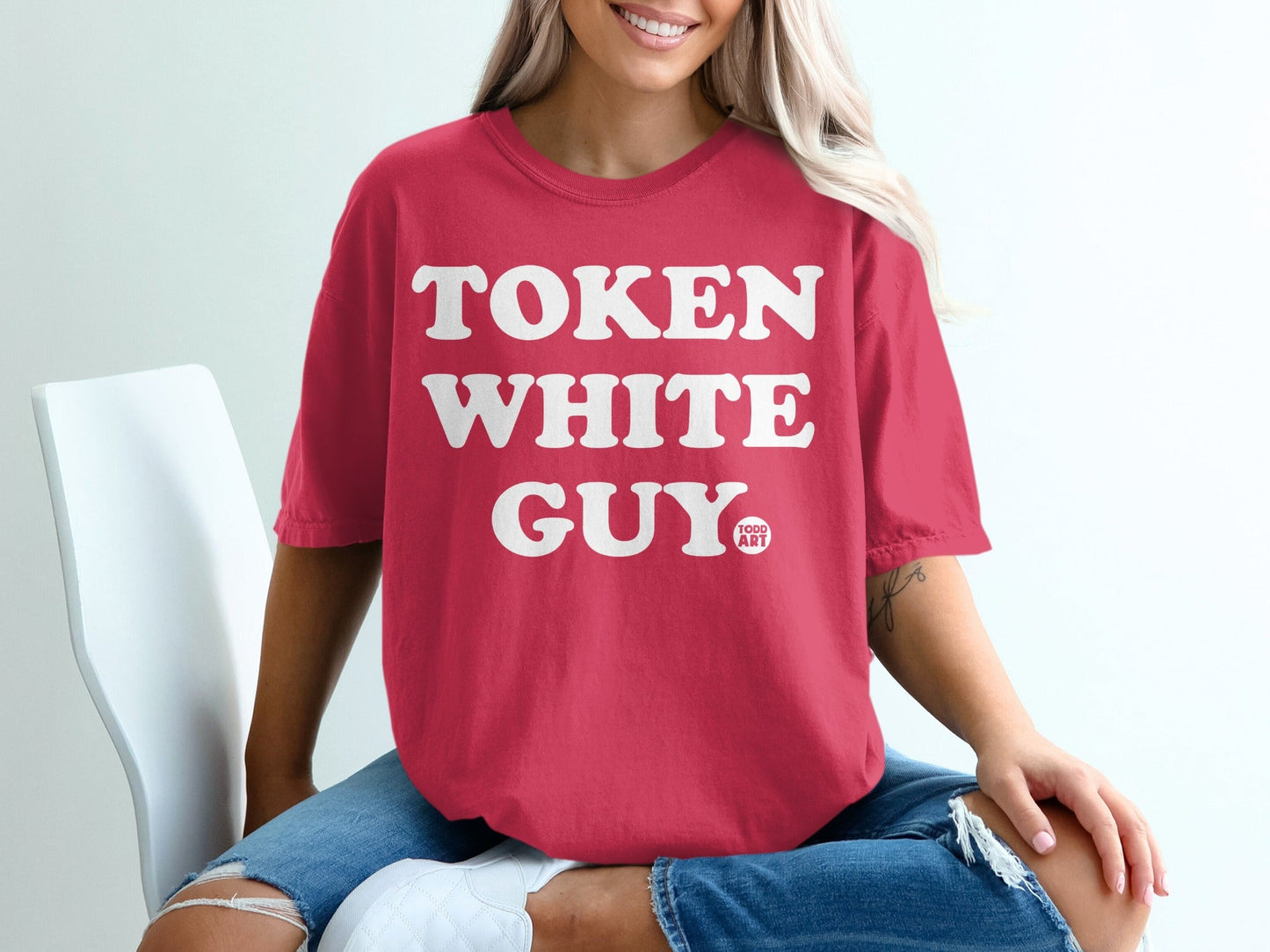 Token White Guy Todd Art Graphic Tee