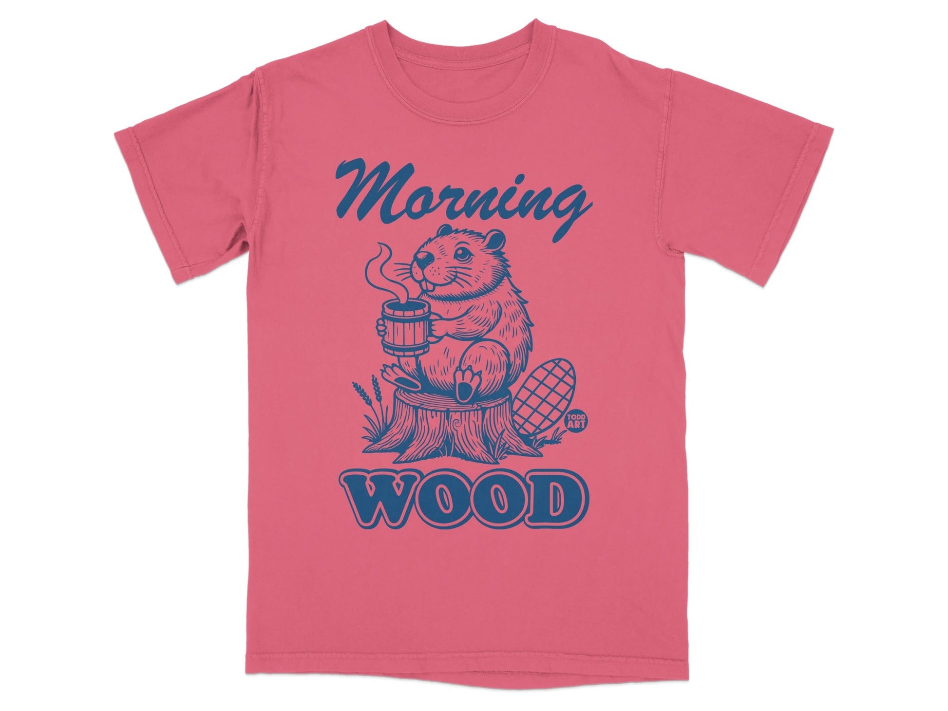 Morning Wood Beaver Graphic Shirt for Humor Lovers