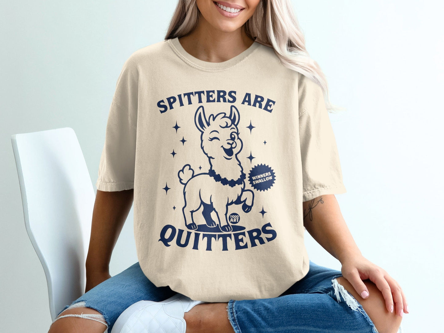 Spitters Are Quitters Humor Graphic T-Shirt