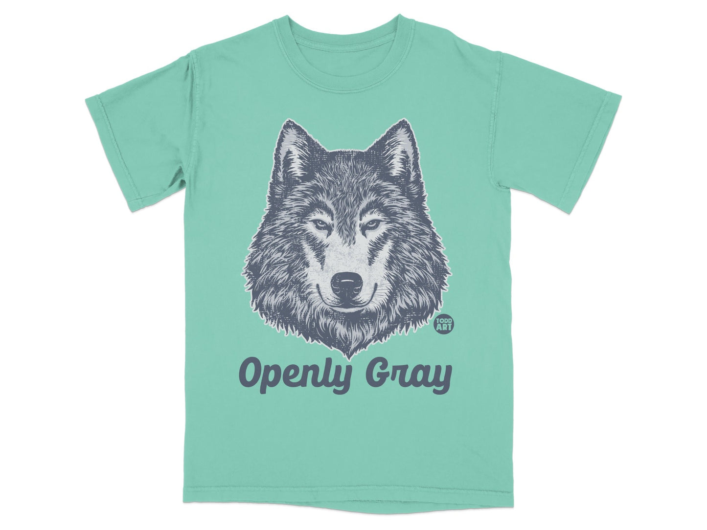 Openly Gray Wolf Graphic Design T-Shirt