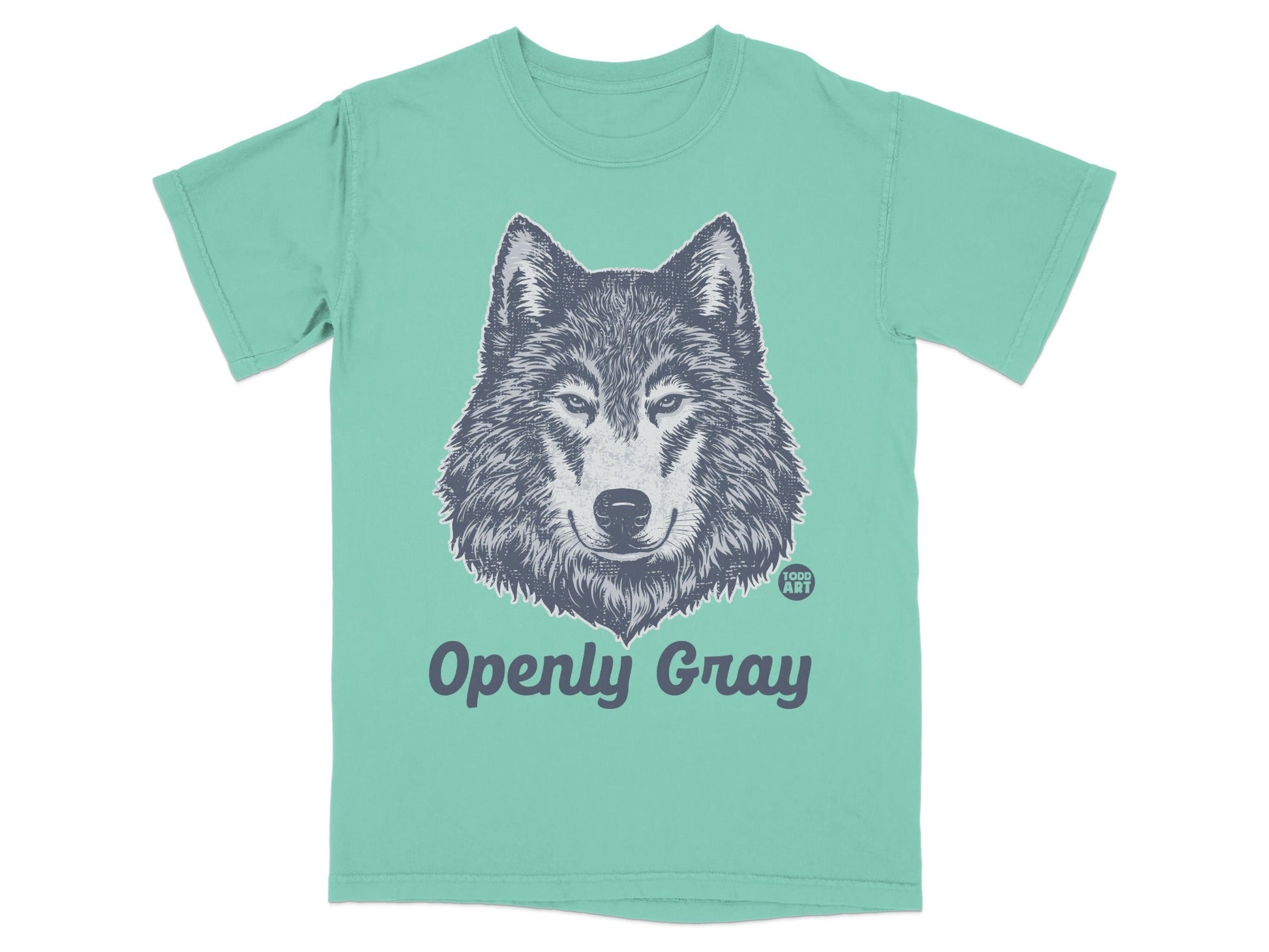 Openly Gray Wolf Graphic Design T-Shirt