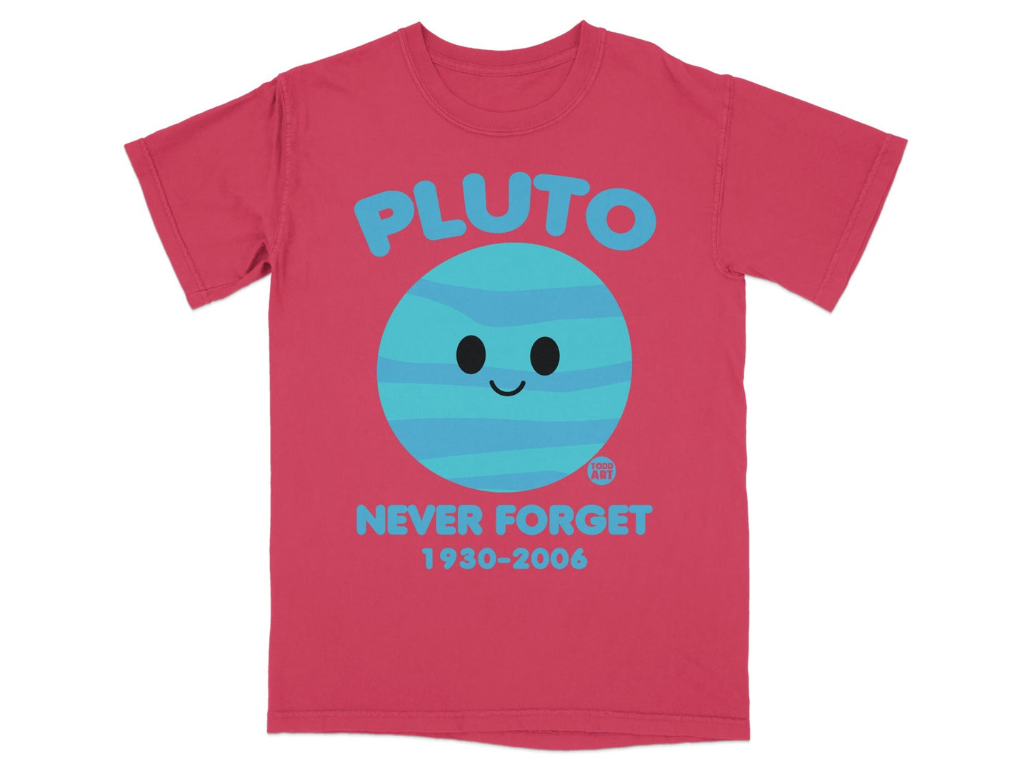 Pluto Never Forget 1930-2006 Fun Graphic T-Shirt