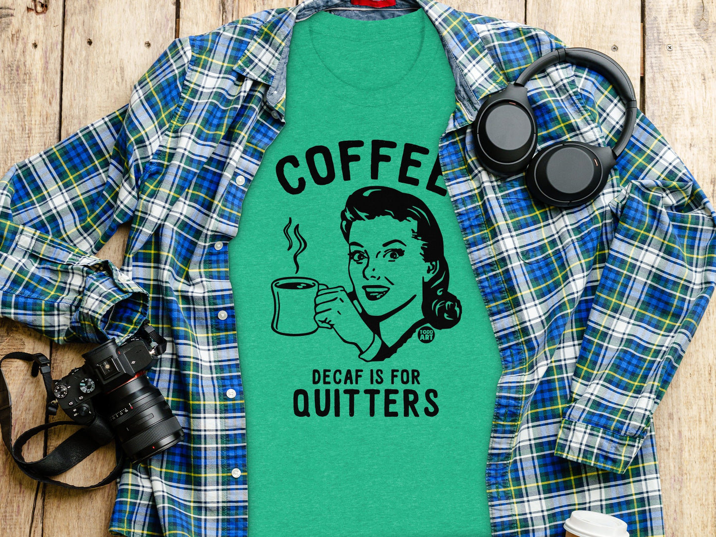 Coffee Decaf is For Quitters Graphic T-Shirt product type