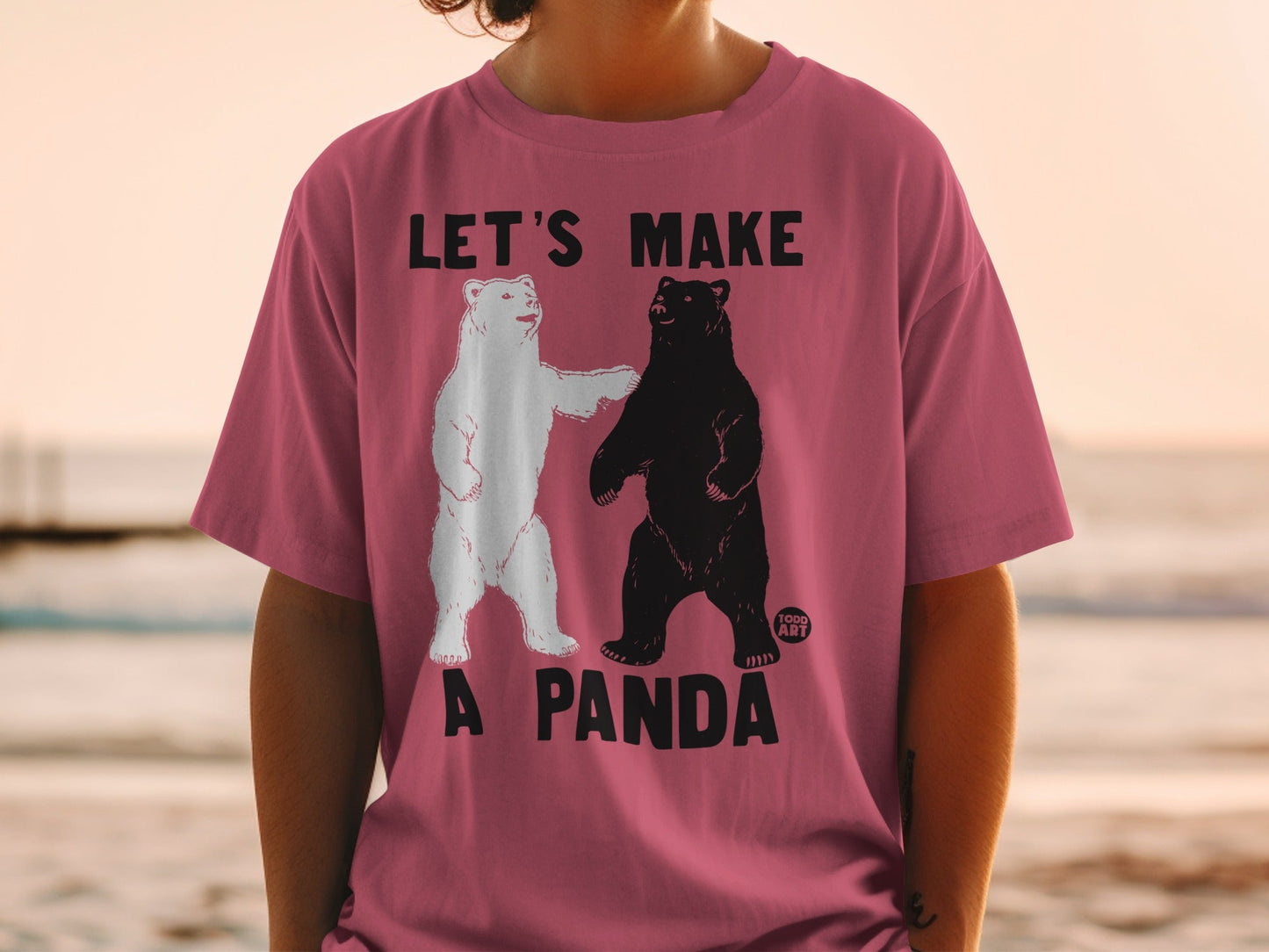 Let's Make a Panda Funny Bear T-Shirt for Animal Lovers