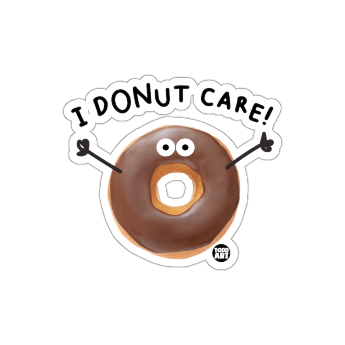 Fun I DONut Care Emoticon Sticker