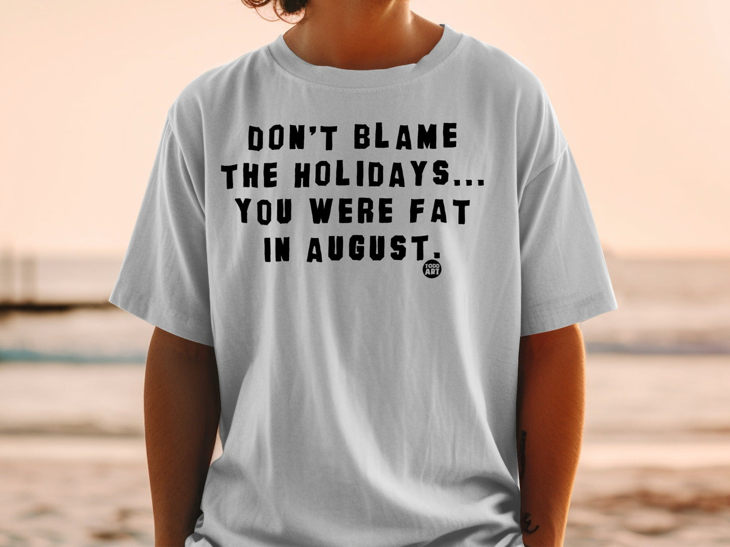 Don't Blame the Holidays You Were Fat in August Shirt
