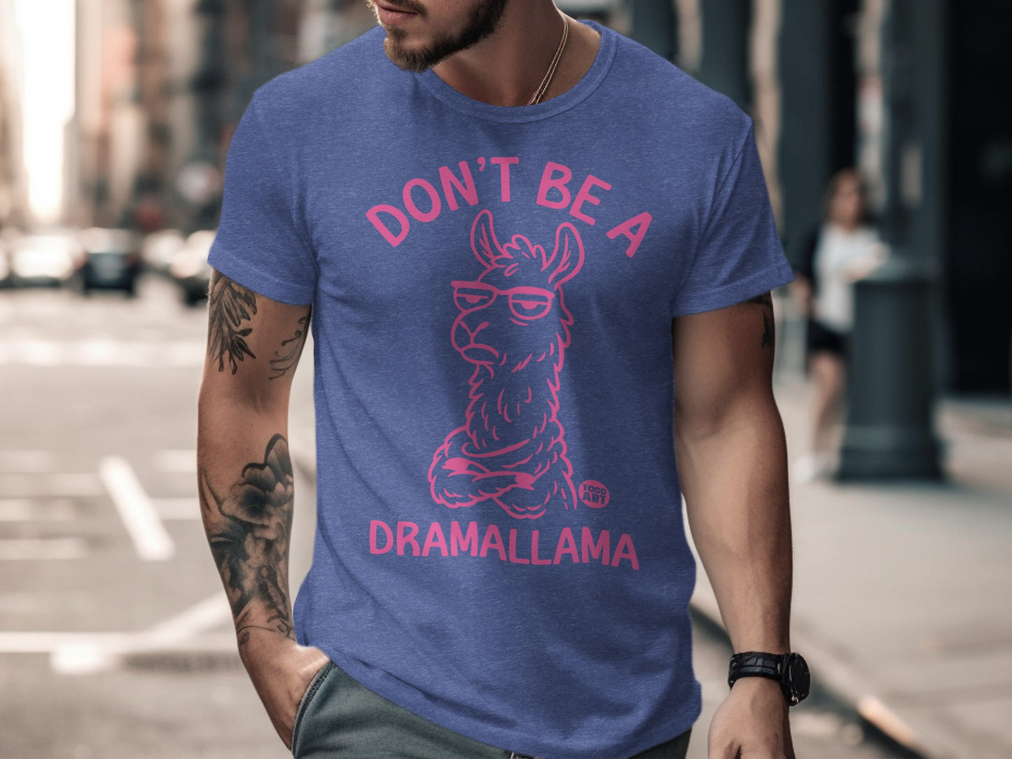 Don't Be a Dramallama Fun Graphic Short Sleeve Shirt