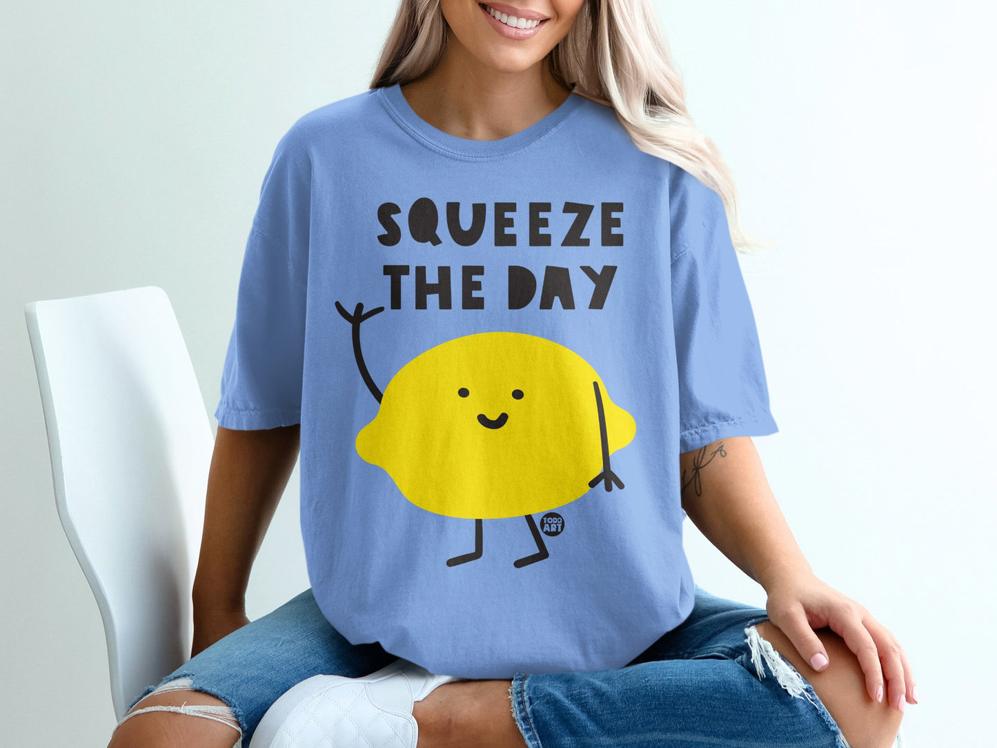 Blue Squeeze The Day Lemon Graphic product type