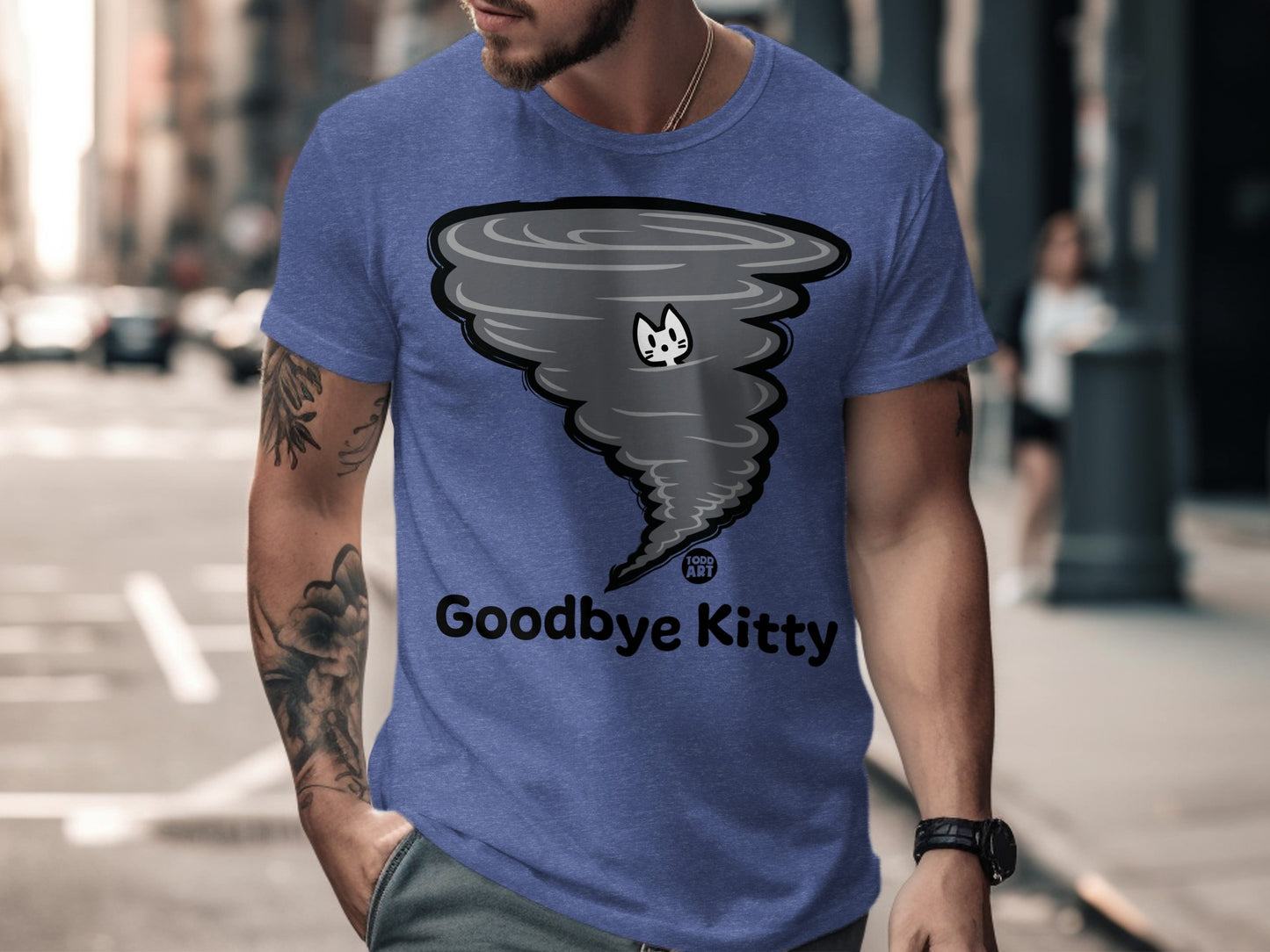 Goodbye Kitty Tornado Graphic Tee Shirt