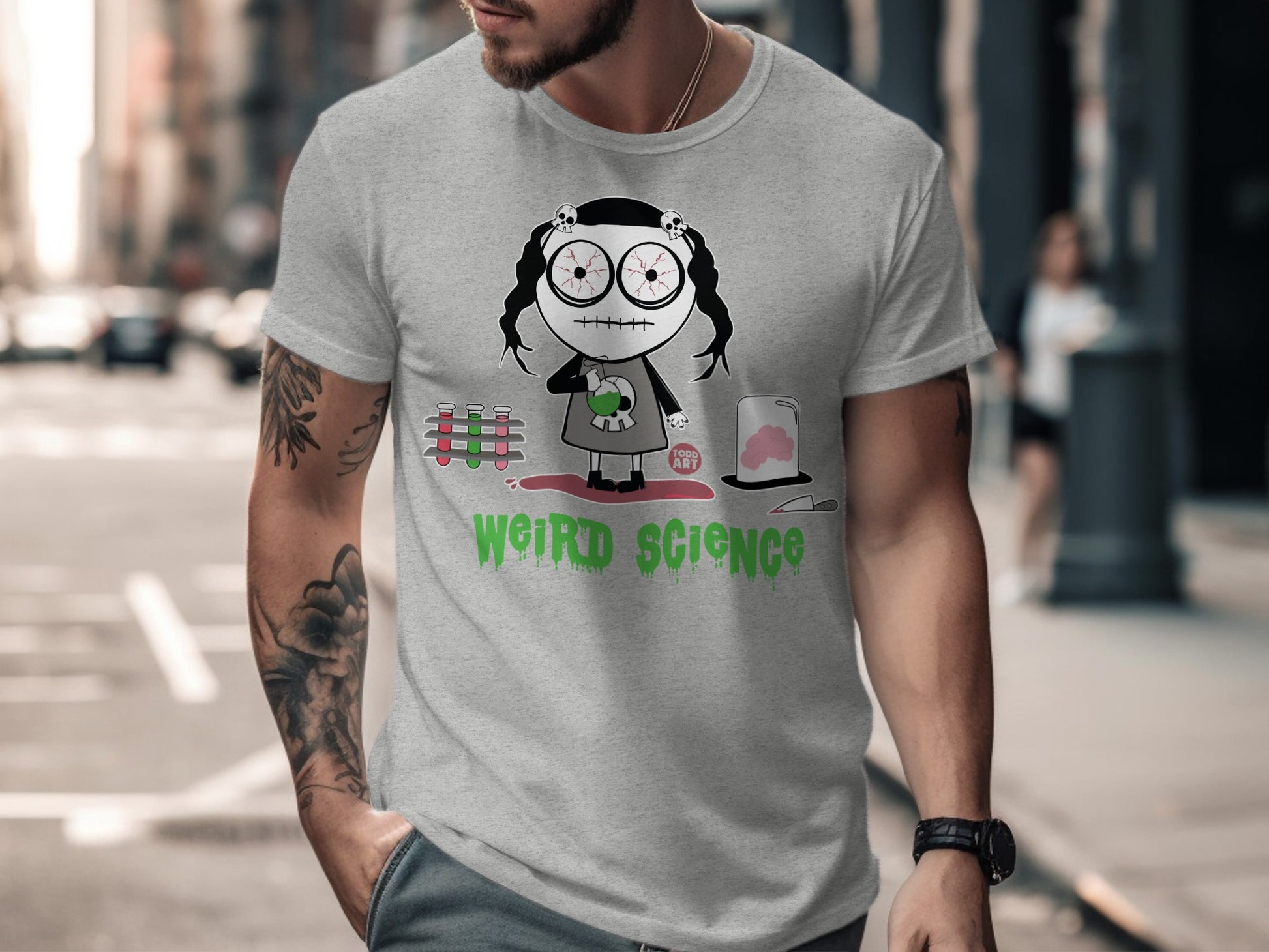 Funny Weird Science Graphic T-Shirt for Casual Wear