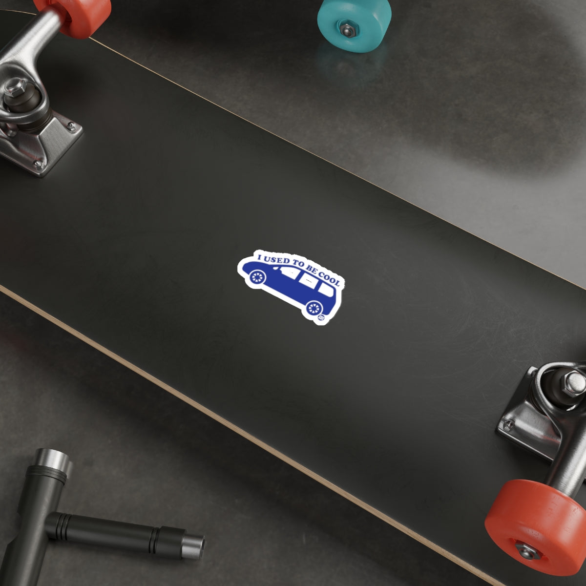 I Used To Be Cool Blue Sticker for Skateboard Product