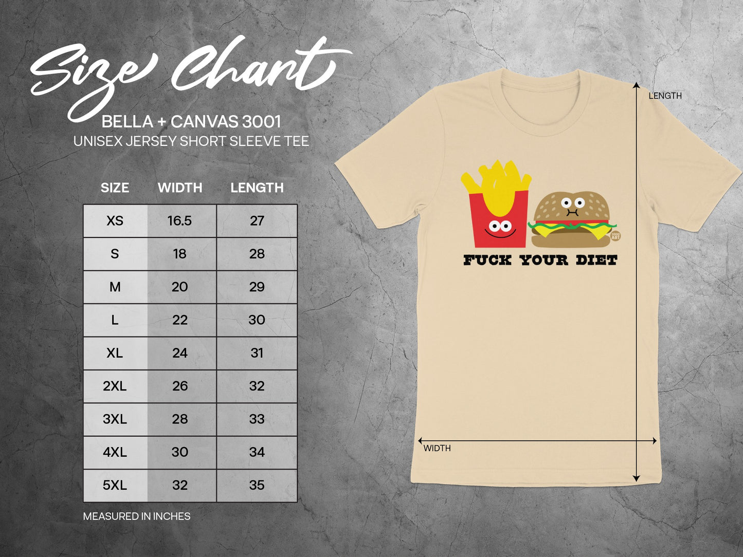 Funny Fast Food Graphic Tee Unisex Jersey Short Sleeve