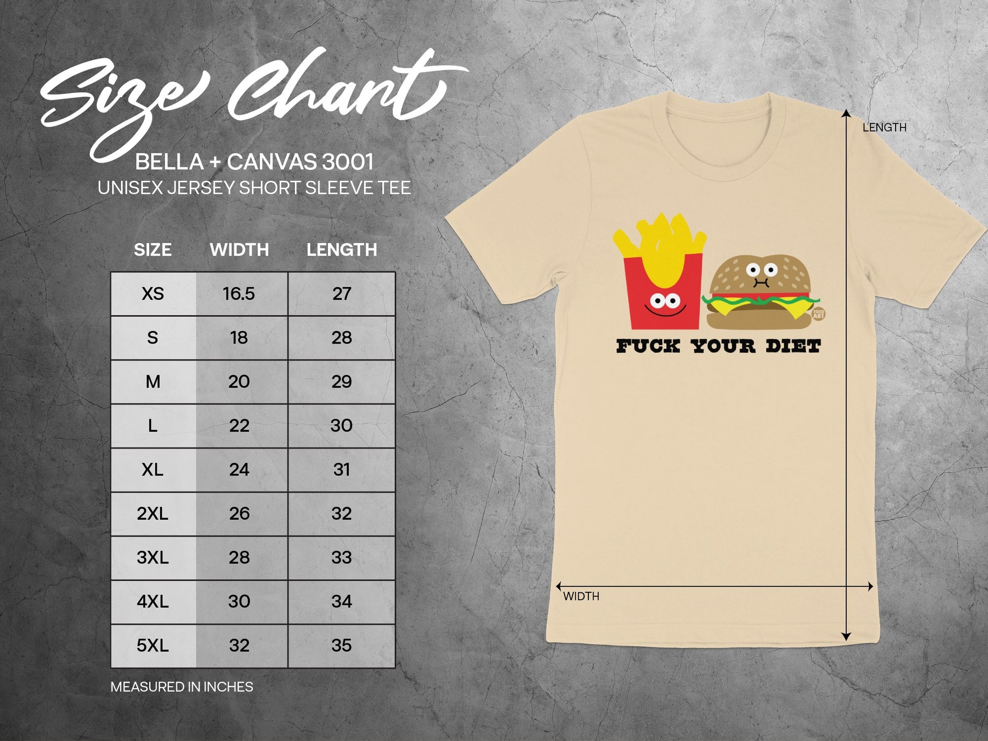 Funny Fast Food Graphic Tee Unisex Jersey Short Sleeve