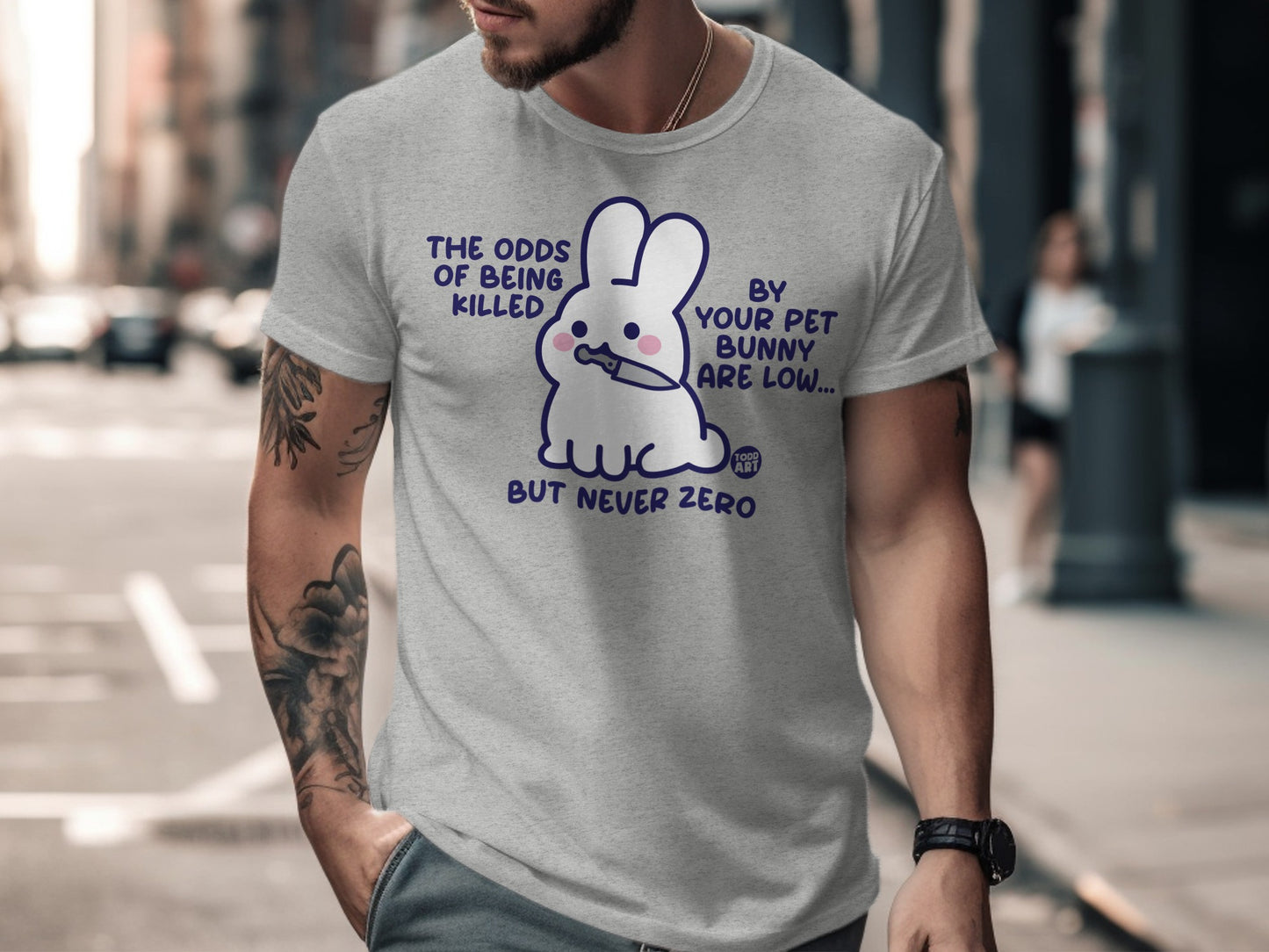 Odds of Being Killed by Your Pet Bunny Graphic Tee
