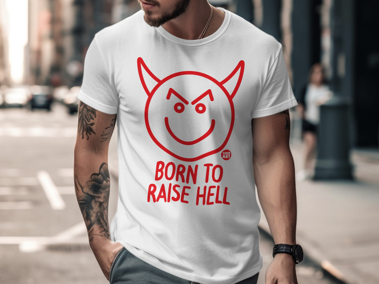 Born to Raise Hell Graphic T-Shirt for Men