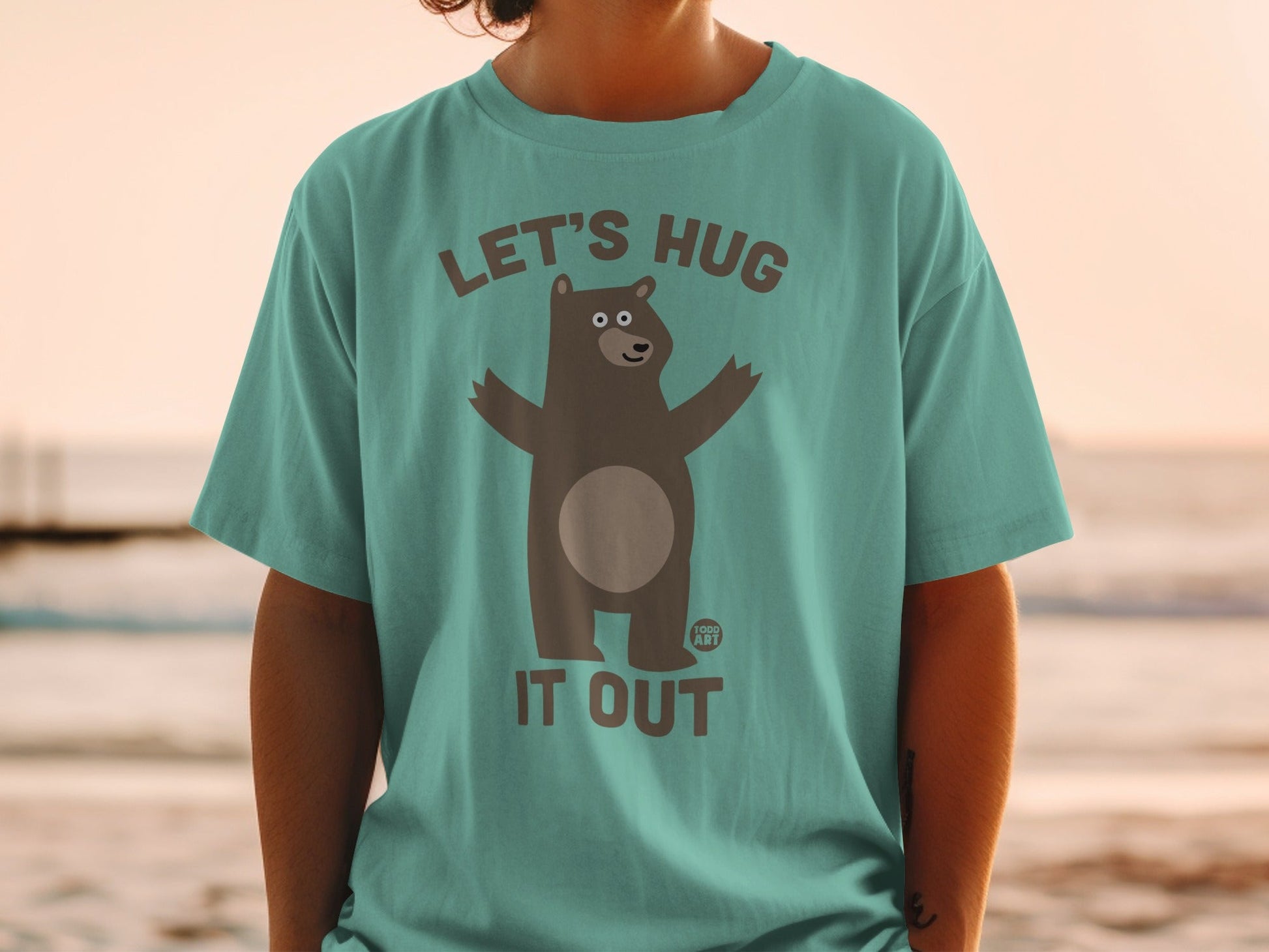 Let's Hug It Out Bear Graphic T-shirt