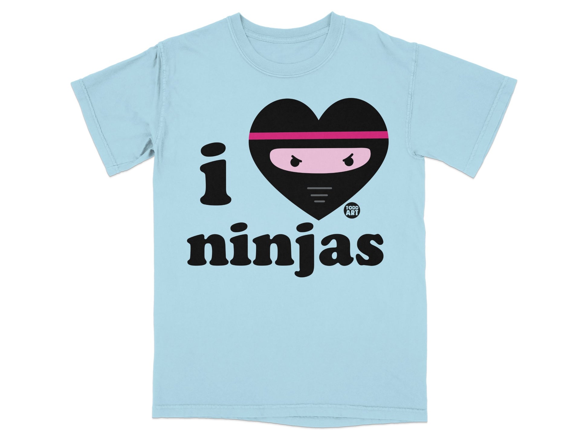 I Love Ninjas Graphic Tee Unique Casual Shirt Design