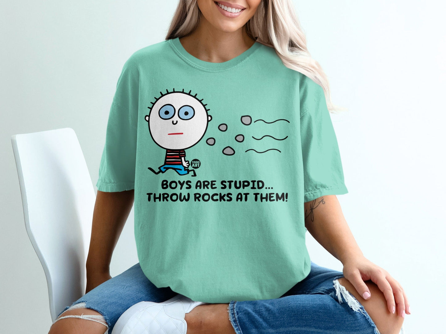 Boys Are Stupid Throw Rocks At Them T-shirt