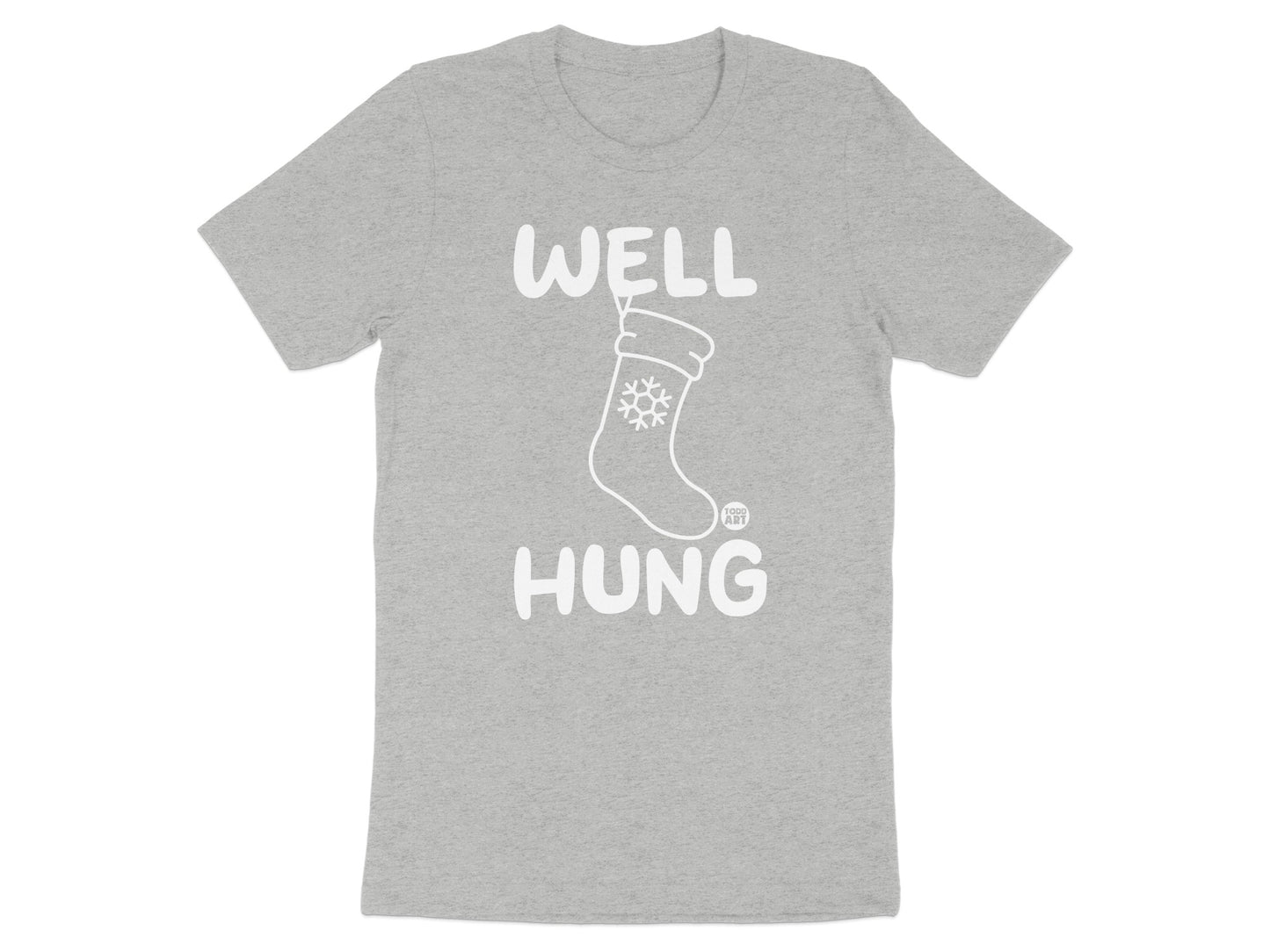 Well Hung Christmas Stocking Graphic T-Shirt