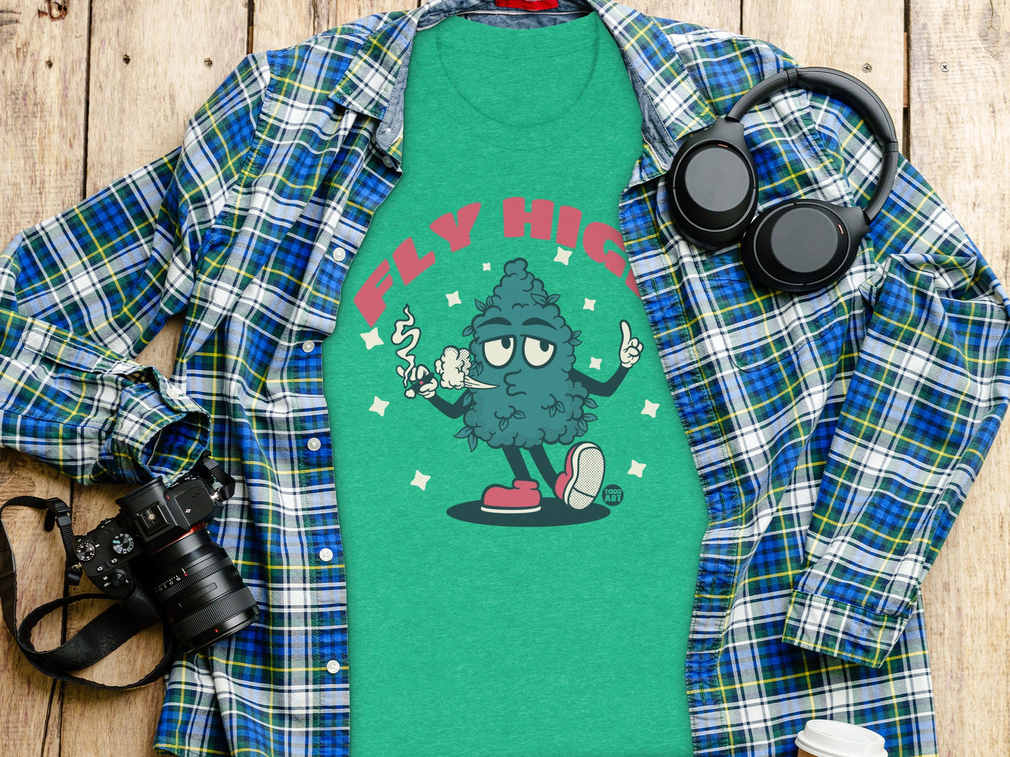 Fly High Graphic Tee with Fun Character Design
