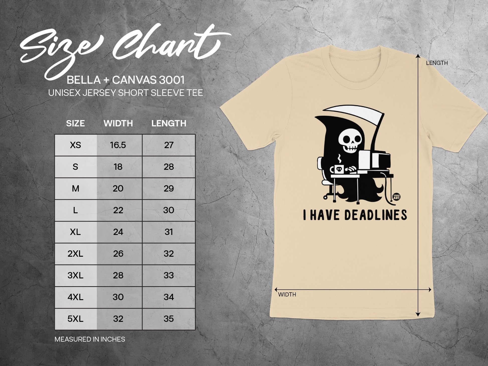 I Have Deadlines Grim Reaper T-Shirt Unisex Short Sleeve
