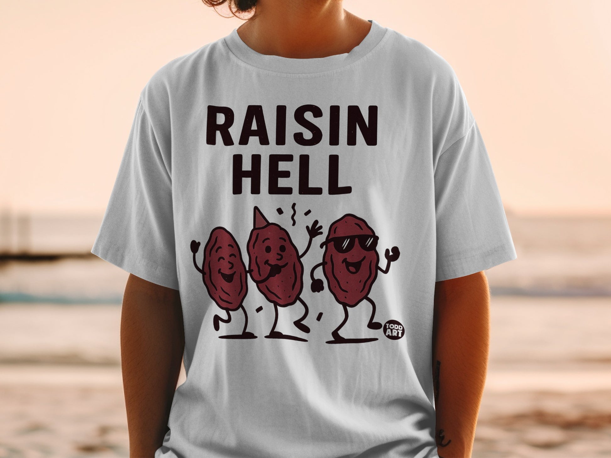 RAISIN HELL Funny Raisins Cartoon Graphic TODD ART product type