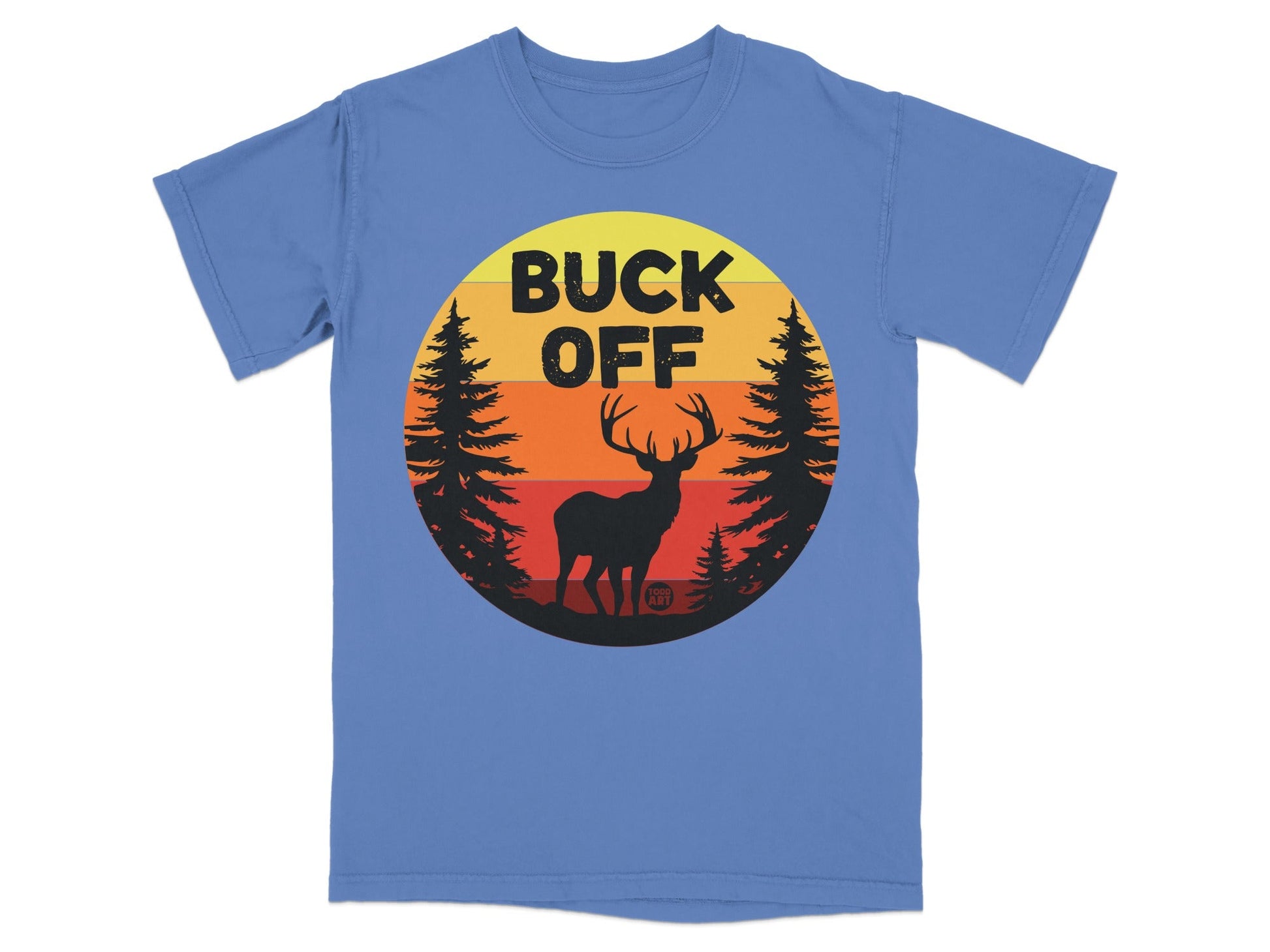 Buck Off Deer Sunset Graphic T-Shirt